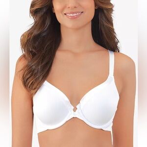 Vanity Fair White Underwire Bra Full Front Closure